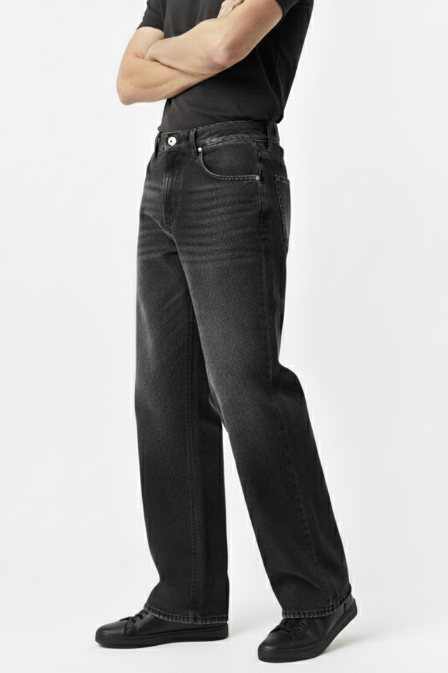 Calça jeans Baggy preta